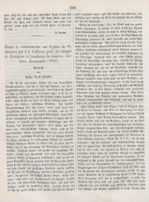 104-108 Étude et commentaire sur l'épître de St. Jaques par J. E. Cellérier, prof. de critique et d'exégèse à làcadémie de Genève