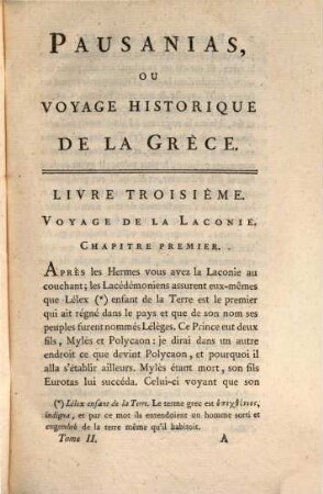 Pausanias, Ou Voyage Historique De La Grèce, Tom. 2