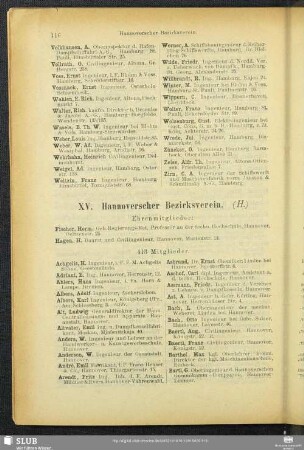 XV. Hannoverscher Bezirksverein.