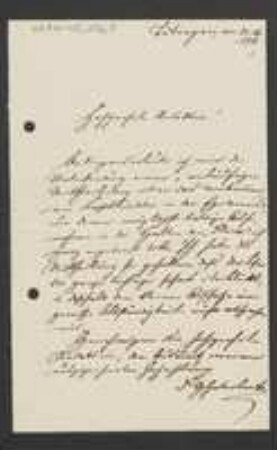 Brief von Gottlieb Haberlandt an Regensburgische Botanische Gesellschaft