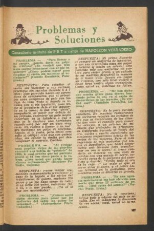 Problemas y soluciones : Consultorio gratuito de PBT a cargo de Napoleón Verdadero