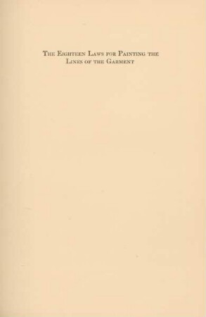 The eighteen laws for painting the lines of the garment