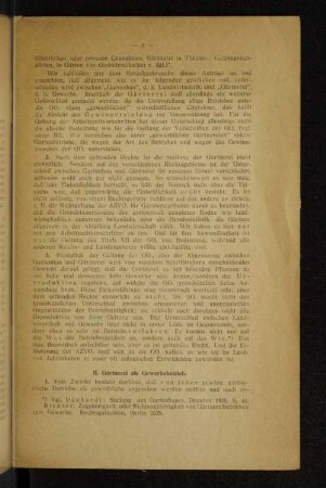 II. Gärtnerei als Gewerbebetrieb.