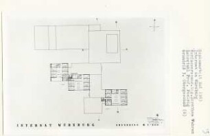 Internat, Würzburg (Diplomarbeit bei Peter Poelzig): Grundriss 3. Obergeschoss 1:200