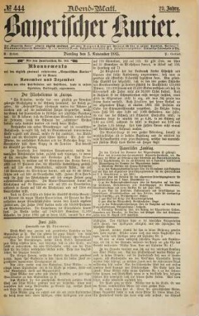 Bayerischer Kurier. 1885,11 = Jg. 29