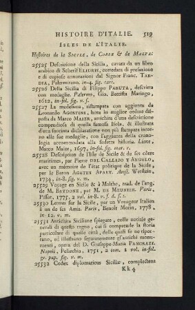 519-535, Isles de l´Italie