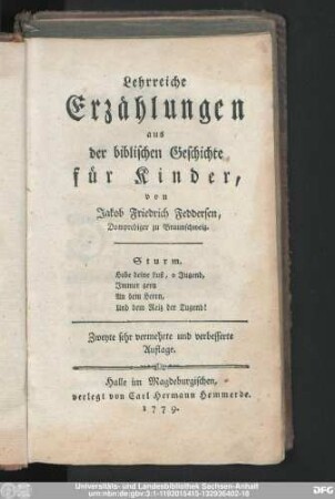 Lehrreiche Erzählungen aus der biblischen Geschichte für Kinder