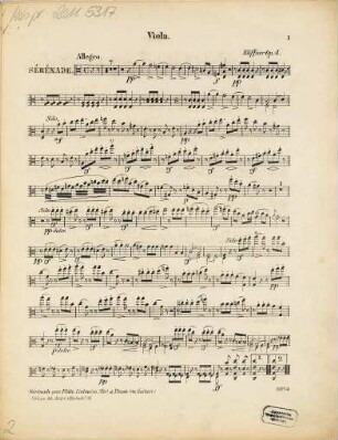 Sérénade pour flûte, violon (ou alto) & piano (ou guitare) : op. 4