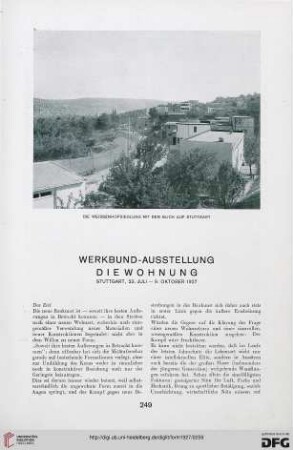 2: Werkbund-Ausstellung Die Wohnung : Stuttgart, 23. Juli - 9. Oktober 1927
