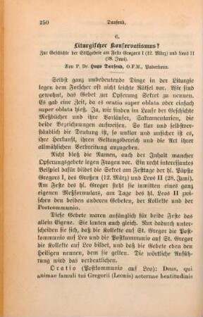 250-259 Liturgischer Konservatismus?