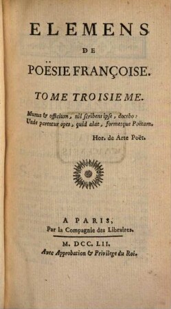 Elemens De Poësie Françoise, 3