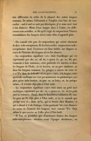 Le renouvellement des conjonctions