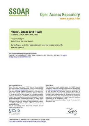 ‘Race’, Space and Place
