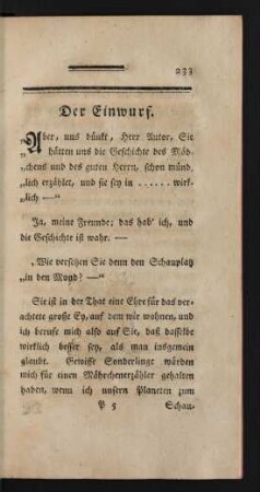 Der Einwurf