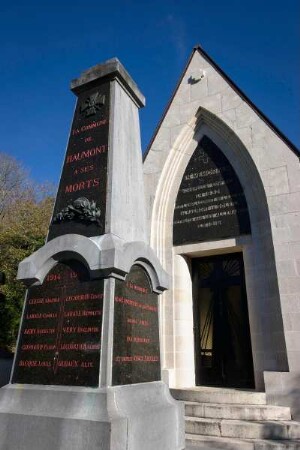 Frankreich. Lorraine. Meuse. Hautmont pres Samogneux. Kapelle an der Stelle des zerstörten Dorfs. Champ de Bataille. Verdun