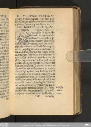 De Militari Testamento. Titulus. XI.