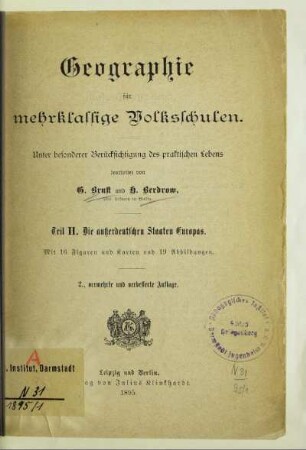 Teil 2: Die außerdeutschen Staaten Europas : unter besonderer Berücksichtigung des praktischen Lebens