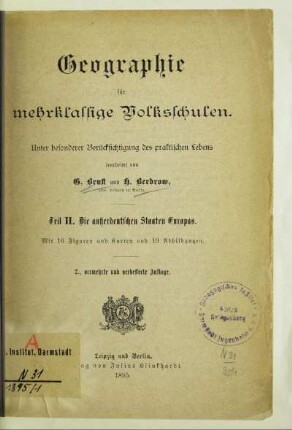 Teil 2: Die außerdeutschen Staaten Europas : unter besonderer Berücksichtigung des praktischen Lebens