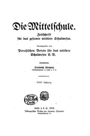 32: Die Mittelschule - 32.1918