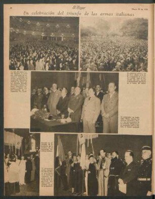 En celebración del triunfo de las armas italianas