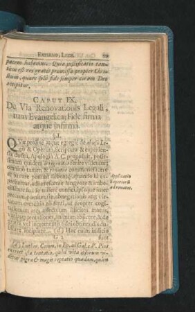 Caput IX. De Via Renovationis Legali, tum Evangelica; Fide firma atque infirma.