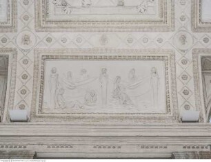 Stuckdekoration der Loggia, Reliefs und Lünetten