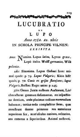 Lucubratio De Lupo