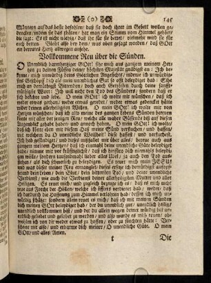 145-156, Vollkommene Reu ueber die Suenden; ...