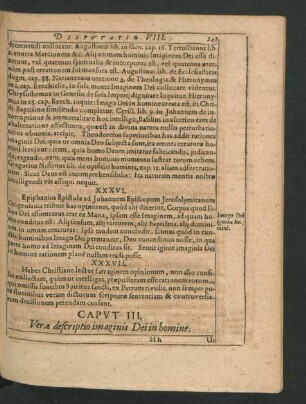 Caput III. Vera descriptio imaginis Dei in homine.