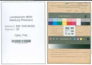 Entnazifizierung Fritz Opitz , geb. 11.07.1901 (Arbeiter)