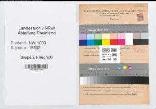 Entnazifizierung Friedrich Siepen, geb. 26.08.1912 (Kaufmann)