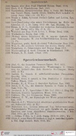 Sprachwissenschaft (Nr. 3709 - 3749)