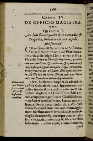 Caput IV. De Officio Magistratus.