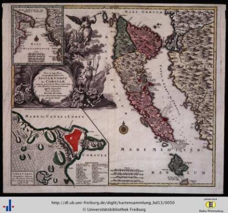 Nova et exactissima geographica delineata Insulae Corfu seu Corsulae.