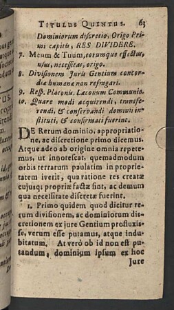 Titulus quintus.