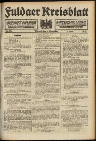 Ausgabe vom Mittwoch, den 03. November 1915.