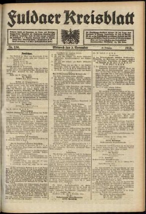 Ausgabe vom Mittwoch, den 03. November 1915.