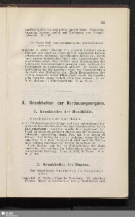 X. Krankheiten der Verdauungsorgane