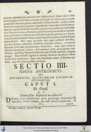 Sectio IV.