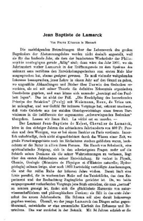 Jean Baptiste de Lamarck