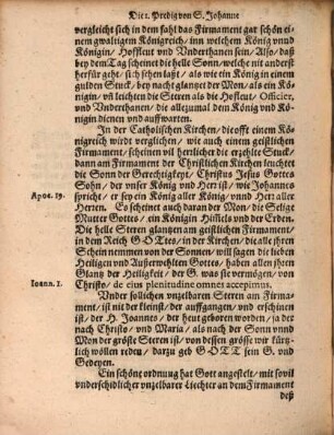 S. Johanns Predigen, Das ist: Einfaltige Beschreibung von siben nutzlichen Lehren : Als: Von S. Johanne Gottes Tauffer dem grossen, Jungkfrawen, Einsidel, Beichtigern, Propheten, Aposteln und Martyrer
