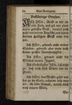 Beständige Seufzer.