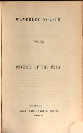 Waverley Novels, XV