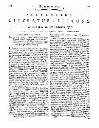 [Sammelrezension zweier englischsprachiger Rezensionszeitschriften] Rezensiert werden: 1. The monthly review. [June 1787]. London [1787] 2. The Critical review. [June 1787]. [London] [1787]