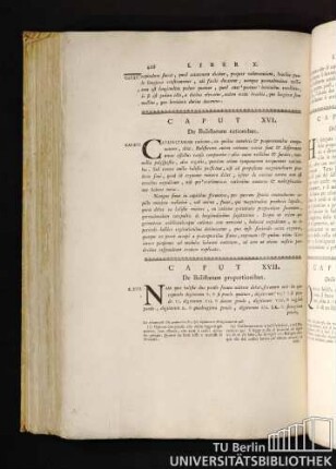 Caput XVII. De Balistarum proportionibus. Capitolo XVII. Delle proporzioni delle Baliste.