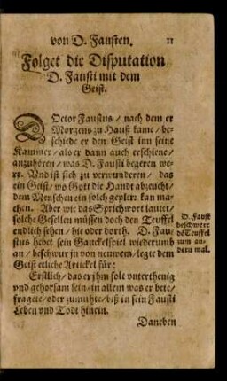 Folget die Disputation D. Fausti mit dem Geist.