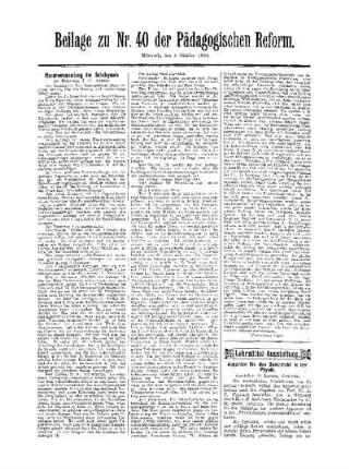 Lehrmittel-Ausstellung : Beilage zu Nr. 40 der Pädagogischen Reform