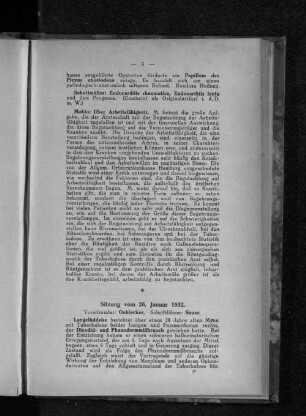 Sitzung vom 26. Januar 1932.