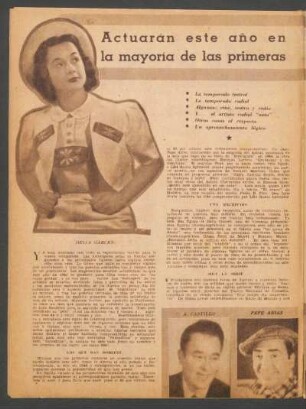Actuarán este año en nuestras emisoras la mayoría de las primeras figuras teatrales