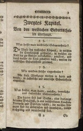 Zweytes Kapitel. Von den weiblichen Geburtstheilen überhaupt.